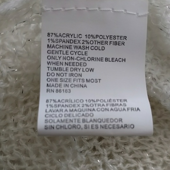 🔸 Metallic Threds🔸️Ivory Scarf - Picture 7 of 7